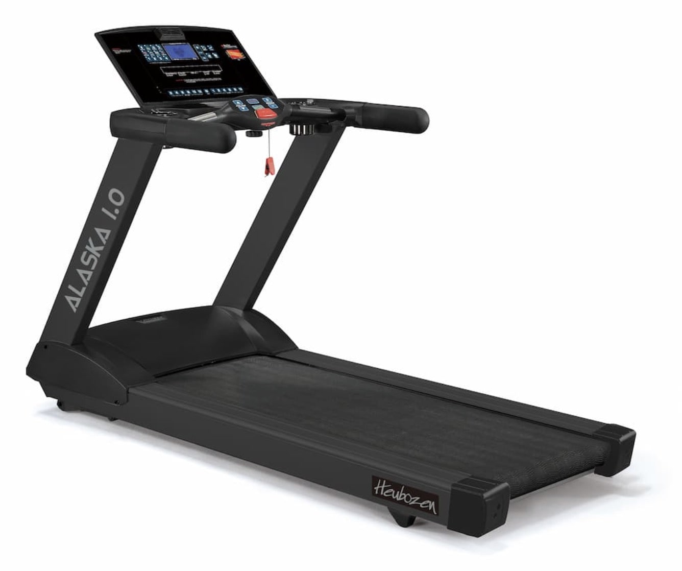 Screenshot Tapis de course Heubozen Alaska 1.0 avec écran de contrôle et poignées.